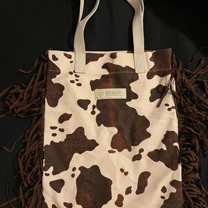 Rock & Roll Cowgirl Brown and Cream Fringe Tote